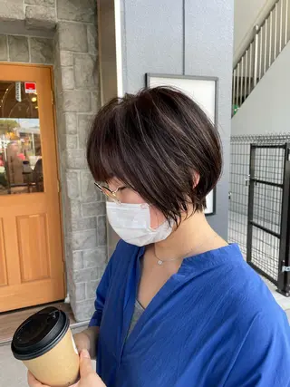 ショート カラー 似合わせスタイル 岡田勇哉のヘアスタイル