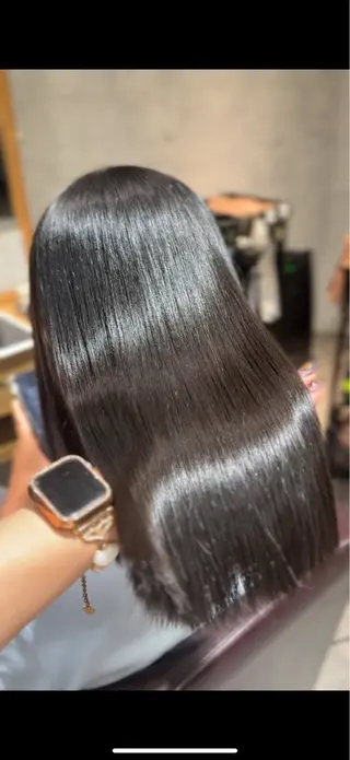 ミディアム パーマ Afinar  乃空（ノア）のヘアスタイル