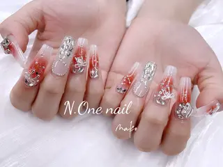 ネイル 長いだし/スカルプ/ パラシェルN.oneのネイルデザイン