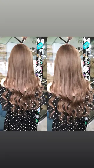 ロング カラー ヘアアレンジ 下妻 カラーエクステ難波のヘアスタイル