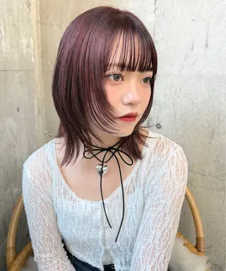 ミディアム カラー 🪐レイヤー/美髪 カラー/加野彩果🪐のヘアスタイル