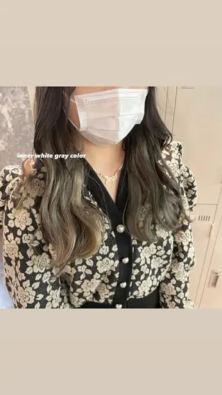 ロング カラー パーマ ヘアアレンジ メンズ キッズ ネイル マツエク・マツパ アイブロウ 透明感カラー・レイヤ ー🎀amika🎀のヘアスタイル