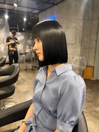 ショート 僕なら縮毛矯正してて もブリーチできますのヘアスタイル