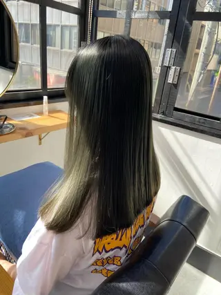ロング カラー 田中 あやなのヘアスタイル