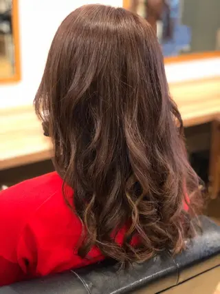 セミロング カラー 美髪矯正 🌈髪質改善 山下のヘアスタイル