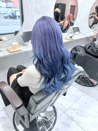 ロング カラー 🌈派手髪ハイトーン 🌈鈴木亮太🌈のヘアスタイル