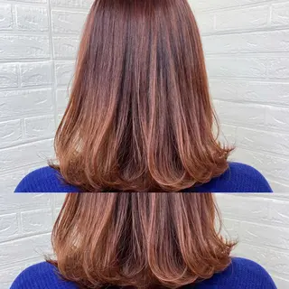 ミディアム カラー 齋藤 らいのヘアスタイル