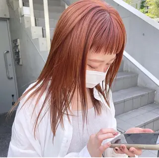 ロング カラー GO TODAY SHAiRE SALON表参道Polaris店所属・暖色カラー/ピンク カラー/HARUKAのヘアスタイル