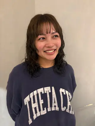 ミディアム パーマ/ボブ,ロング ヤマシタミウ🌀のヘアスタイル