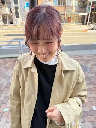 ミディアム カラー 堀岡 さやかのヘアスタイル