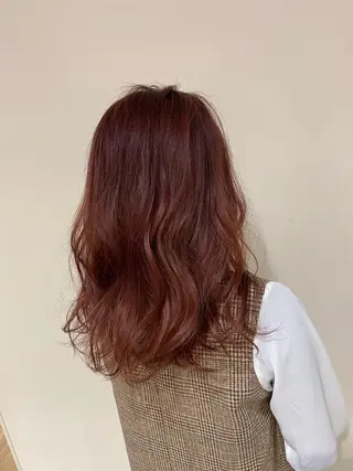 ミディアム カラー AMI Hair  supply所属・髪質改善カラー 韓国風レイヤーのヘアスタイル