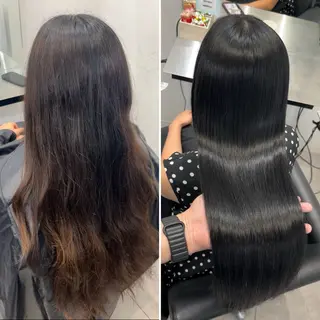 ロング 髪質改善/縮毛矯正 梅田茶屋町/西尾祐作のヘアスタイル