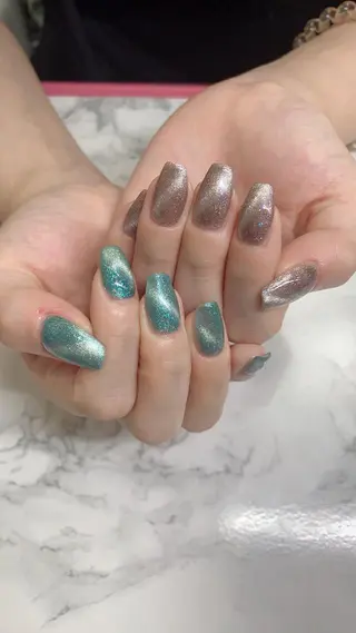 ネイル はな💎ネイル ワンホン、長さ出しのネイルデザイン