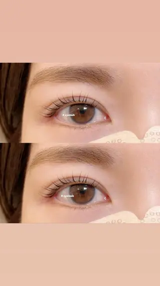 ミディアム カラー パーマ ヘアアレンジ メンズ キッズ ネイル マツエク・マツパ アイブロウ 𝑹 eyelashのマツエク・マツパデザイン