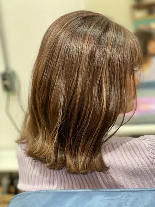 セミロング カラー Snaly カラー特化ページのヘアスタイル