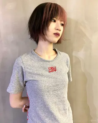 ショート カラー CACHÉ所属・大阪/堀江/ いわもと　りゅうやのヘアスタイル