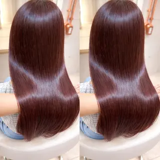 ロング カラー 顔周り🎀 暖色系カラー🎀愛美のヘアスタイル