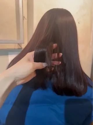 セミロング カラー ツヤ髪🫧似合わせ ✨あんどうゆうかのヘアスタイル