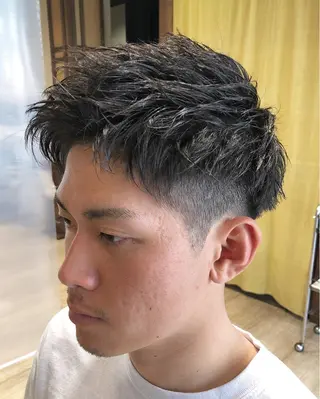 ショート パーマ メンズ パーマ/ハイトーン スパイキー/神田正紀のヘアスタイル