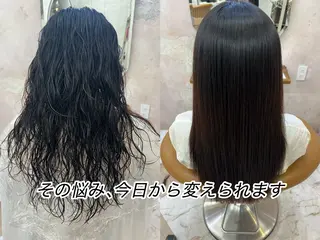 ロング 縮毛矯正/ブリーチ なしダブルカラー輝希のヘアスタイル
