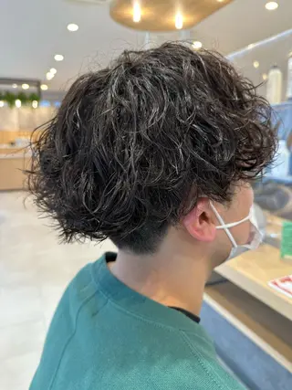 ミディアム パーマ メンズ 💈メンズ特化 美容師サキ💈のヘアスタイル