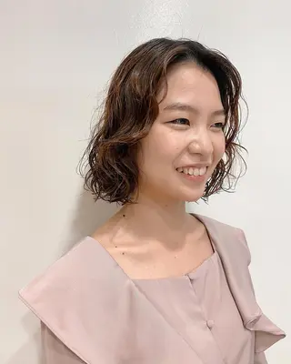 ミディアム パーマ driP. by HAVANA所属・パーマ / ボブ /ショート 谷口 陸のヘアスタイル