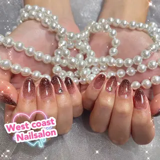 ネイル リボン、ガーリー パーツ放題専門店のネイルデザイン