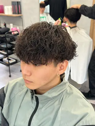 パーマ メンズ 浜野 泰斗のヘアスタイル