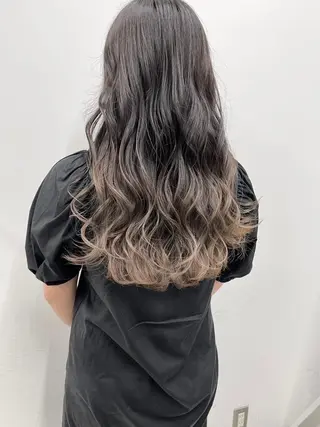 ロング カラー パーマ 【公式】amble luxe 中野のヘアスタイル