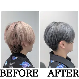 ショート ヘアアレンジ パーマ カラー 心斎橋難波本店　店長 THE ECT 中尾のヘアスタイル