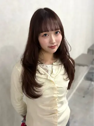 ロング カラー 盛れる顔まわり✨🎀 レイヤー別所好葉のヘアスタイル