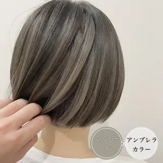 ショート カラー アンブレラカラー💫 フェイスフレーミングのヘアスタイル