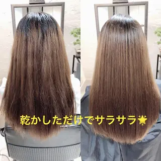 セミロング カラー パーマ 髪質改善専門店 エイジングケアのヘアスタイル