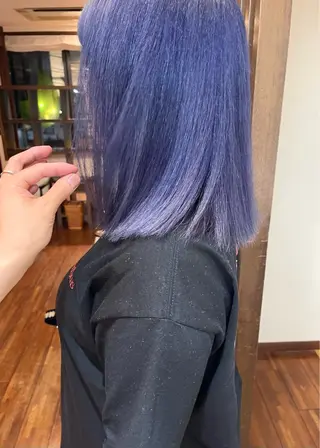 ミディアム カラー 髪質改善ｶﾗｰ ｹｱﾌﾞﾘｰﾁ/ﾀﾑのヘアスタイル