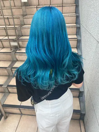 セミロング カラー 💗💗韓国レイヤー yu-ki💗💗のヘアスタイル