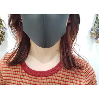 ミディアム カラー ヘアアレンジ 髪質改善サロン🍃 AIRI のヘアスタイル