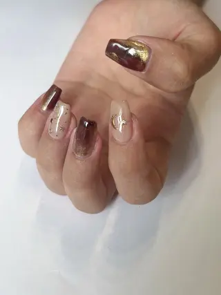 ネイル sunny nail所属・sunny ニュアンス/手描き/のネイルデザイン