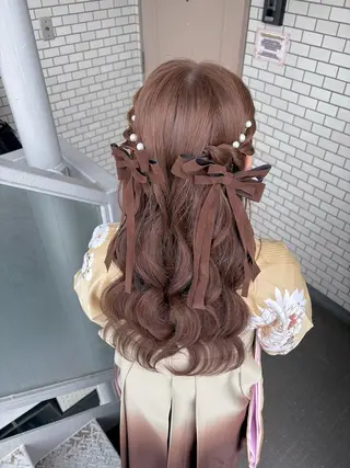 ロング ヘアアレンジ 参列♡デートゆるふわ ヘアメイク🎀みゆうのヘアスタイル