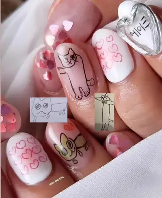 ネイル 3dパーツ/流行り 👧shushu❤️のネイルデザイン