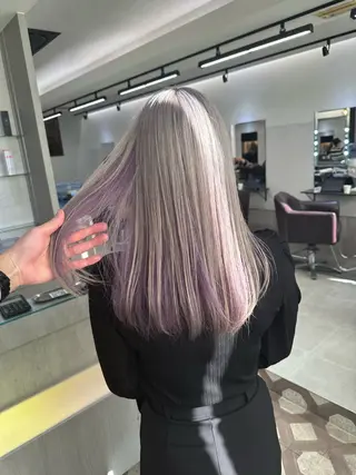 ロング カラー ケアブリーチ/エフェ クトブリーチ/天神のヘアスタイル