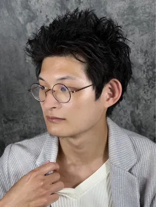 ミディアム ヘアアレンジ メンズ プレミアムバーバー新宿店所属・⚡️メンズ特化⚡️ 倉林 隼大のヘアスタイル