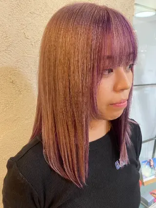 カラー 束感まつぱ🥑🤍 NATUKI🤍のマツエク・マツパデザイン