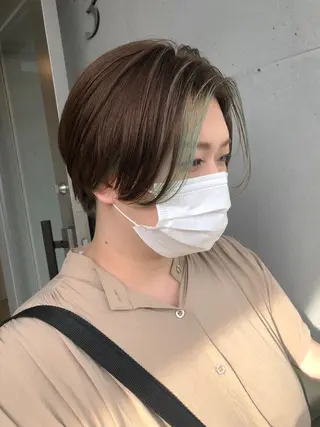 ショート カラー ☕️ベージュカラー 内藤光哉☕️のヘアスタイル