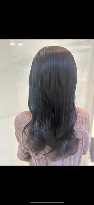 セミロング カラー 髪質改善/縮毛矯正 ササキナツミのヘアスタイル