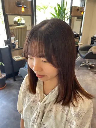 ミディアム 【髪質改善】 【酸性ストレート】のヘアスタイル