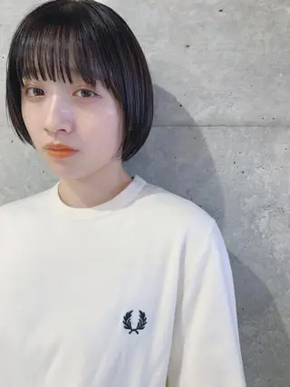 カラー ボブパーマコテ巻き風 パーマNo1深江秀平のヘアスタイル