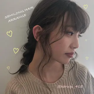 セミロング GLROW haruhiのヘアスタイル