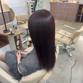 セミロング カラー 艶ハイトーン/ 颯一朗のヘアスタイル