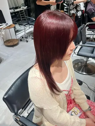 ロング カラー ナミ🩶暗髪/暖色 ❤️/透明感/縮毛のヘアスタイル