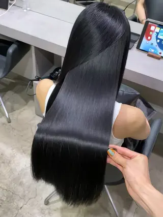 ロング 大野 仁のヘアスタイル